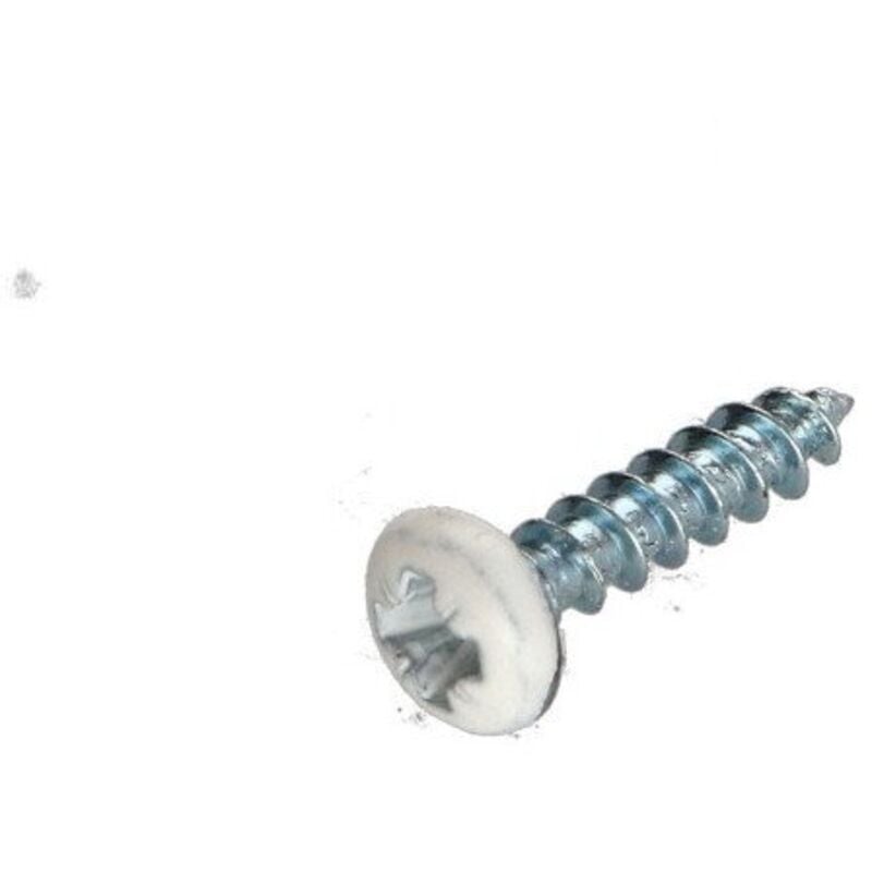 Vis Express - vba Vis bois agglo Tête ronde tr Pozi N°2 3.5X15 Acier zingué Laqué blanc RAL9010 blanc pur-100 pièces
