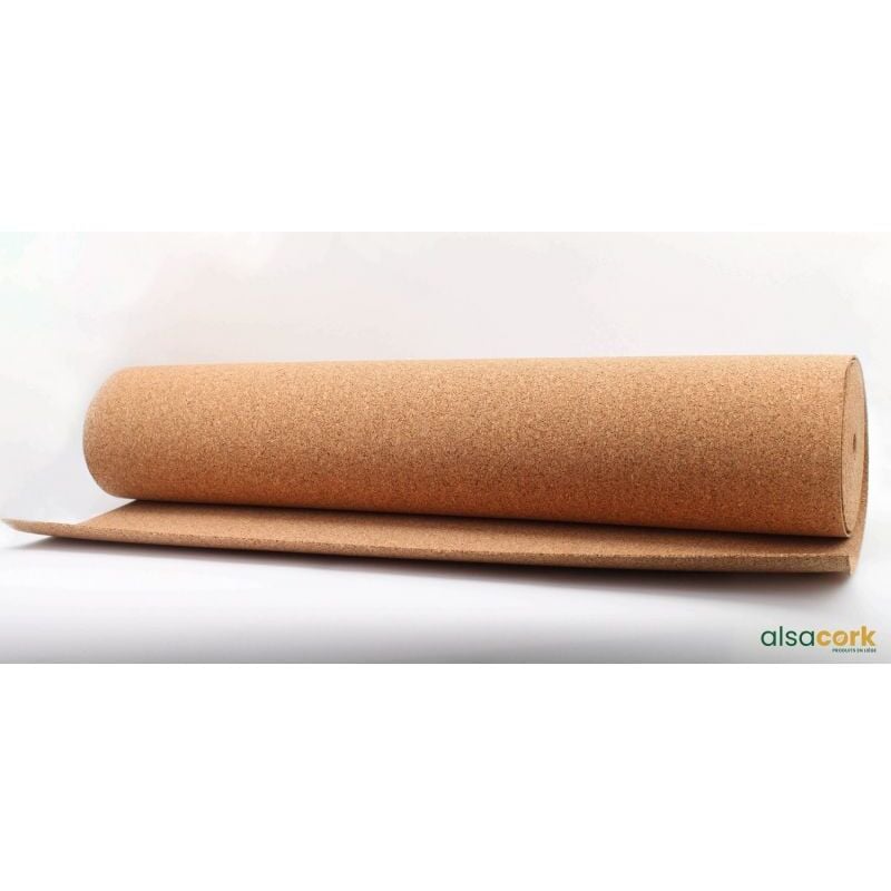 rouleau isolant souple en liège standard, ép. 3mm - 10m x 1m = 10m²