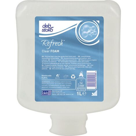 Savon mousse Refresh Clear FOAM 1 l adapté à 47 07 020 186 sans parfums ni colorants Kartusche