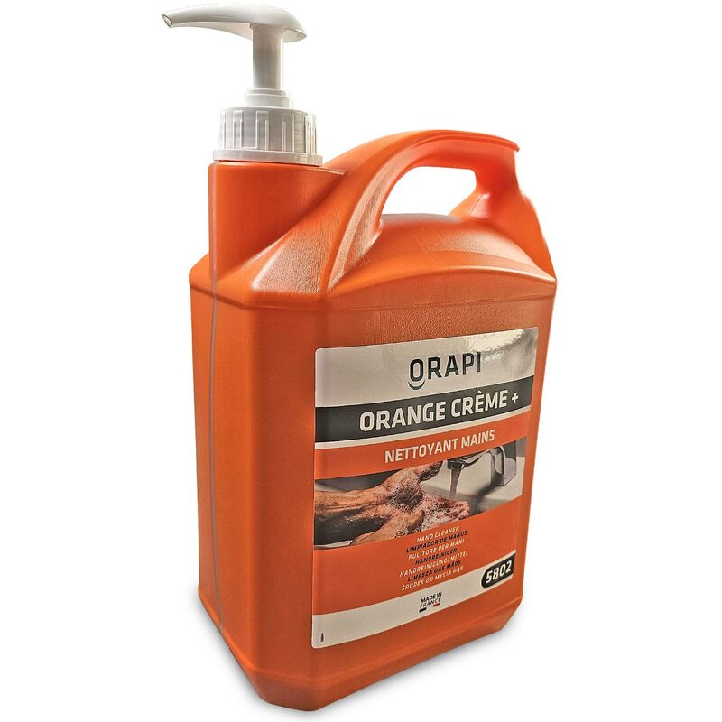 Savon nettoyant main, orange creme + microbilles pour atelier - 5L