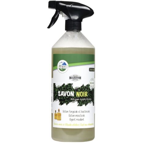 Savon noir liquide 1L – Pulvérisateur prêt à l'emploi – Antifongique et insecticide – Nettoyage sols, vitres et cuisine – Terra Nostra