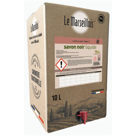 Savon Noir Liquide Ecocert Bib 10l - Le Marseillois