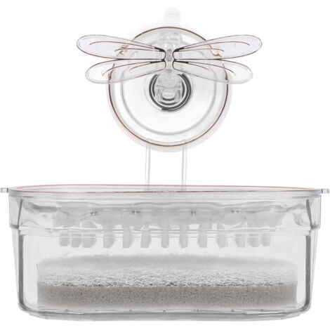 savon ventouse libellule pour douche porte savon transparent
