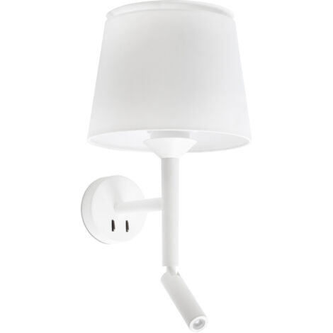 SAVOY Aplique con lector blanca/blanca