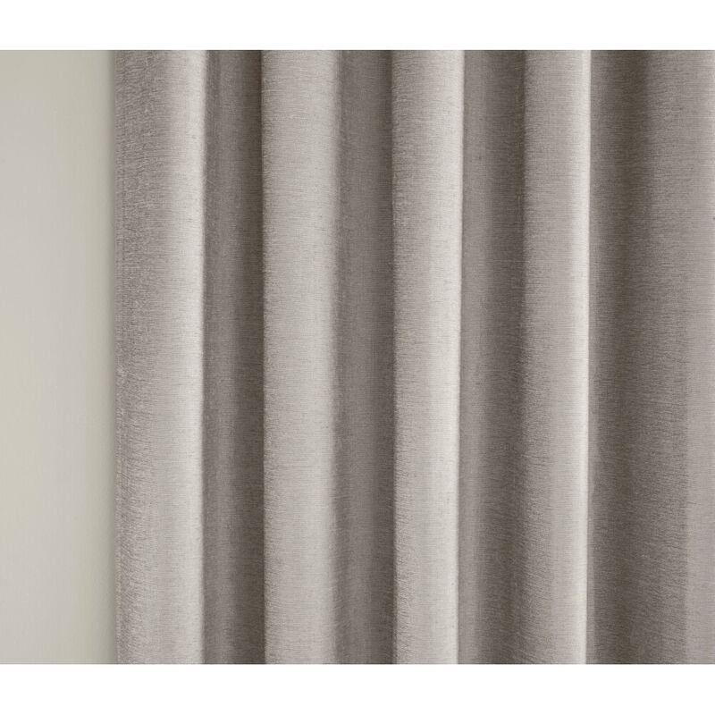 Tyrone Textiles - Savoy Pair of 168x137cm Blackout Curtains, Grey