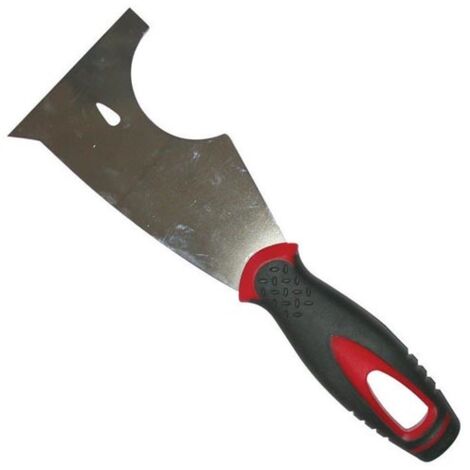 SAVY - Couteau multifonction inox bimatière rouge 4059