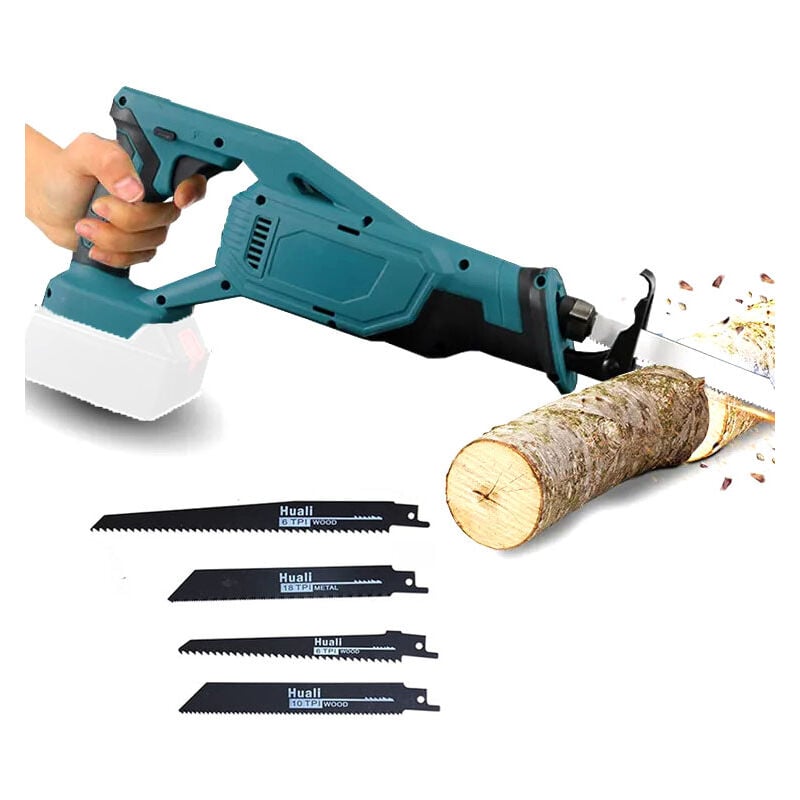 Mawiron - Saw blade, cordless saw blade, reciprocating saw blade, 4x blade, for wood plastic and metal (excluding batteries), compatible with Makita