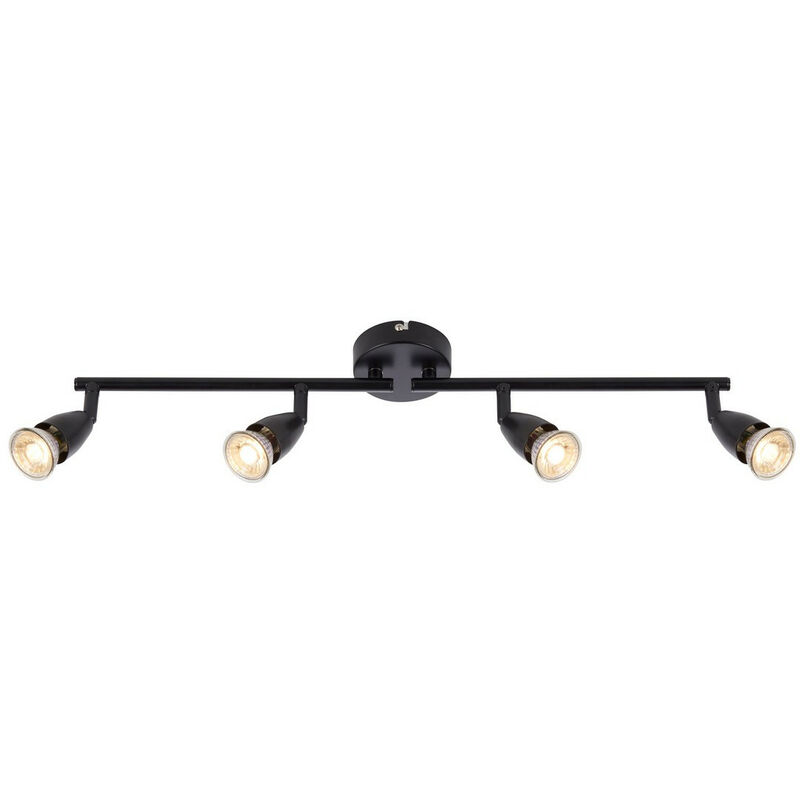 Saxby Amalfi Ceiling Spotlight Bar 4 Light Matt Black Paint