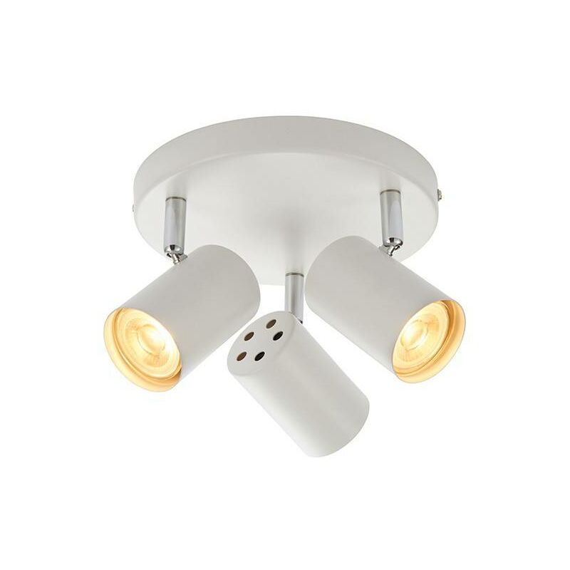 Saxby Arezzo - 3 Light Spotlight Matt White, Chrome Plate, GU10