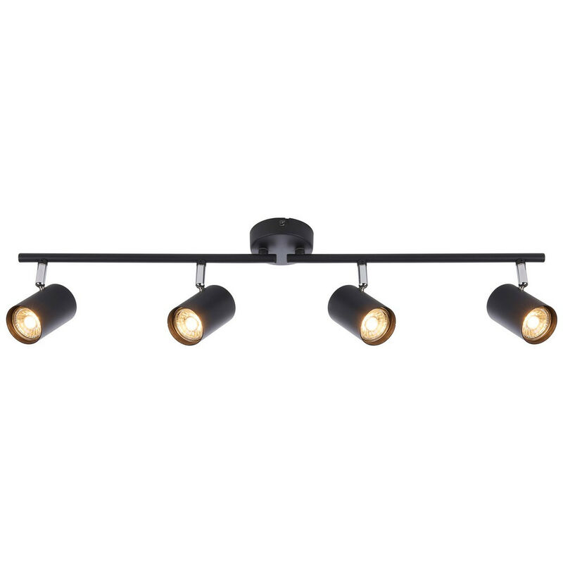 Saxby Arezzo Ceiling Spotlight Bar 4 Light Matt Black Paint