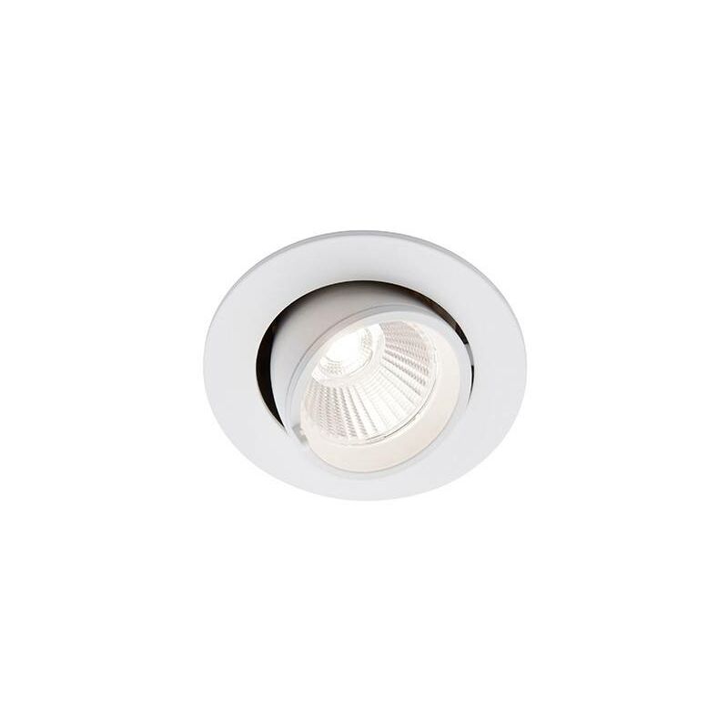 Saxby Axial - Integrated LED Recessed Light Matt White, Glass