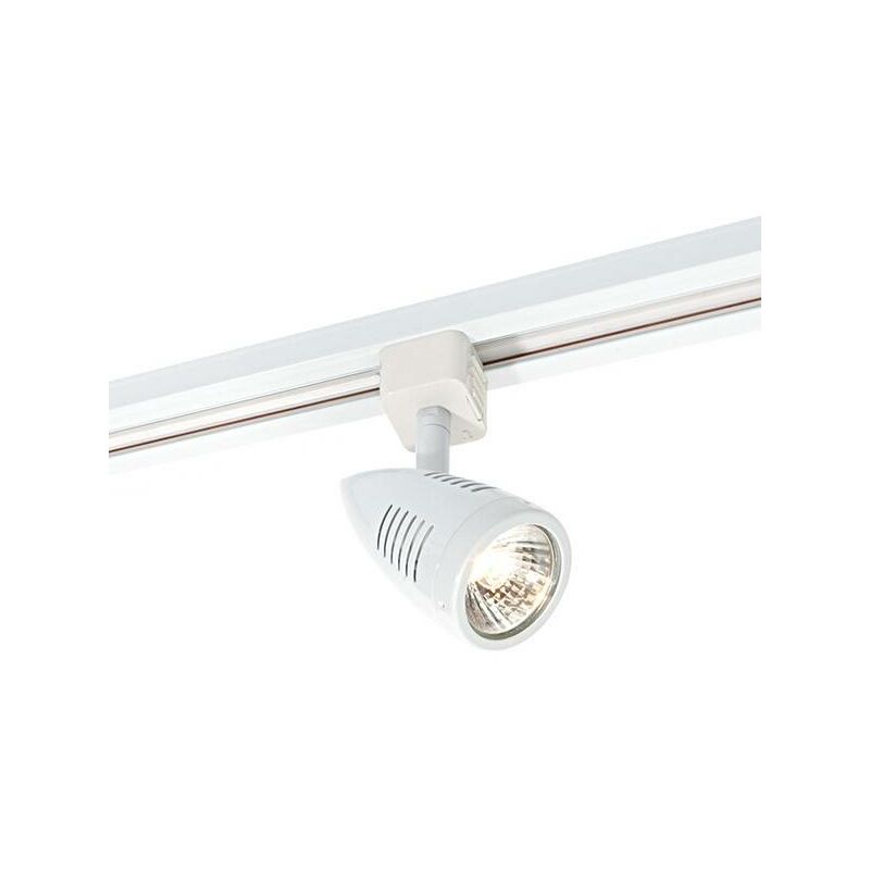 

Saxby Lighting - Saxby Bullett 25450 - 1 luz de carril de luz blanca brillante, plástico abs blanco, GU10