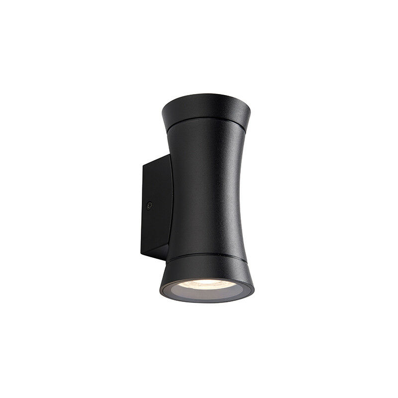 Saxby Camber Outdoor Up Down Dimmable Wall Light Textured Black, IP44