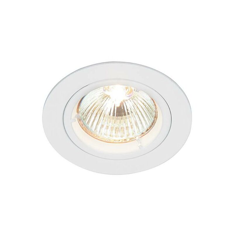 Saxby Cast - 1 Light Recessed Downlight Gloss White, GU10