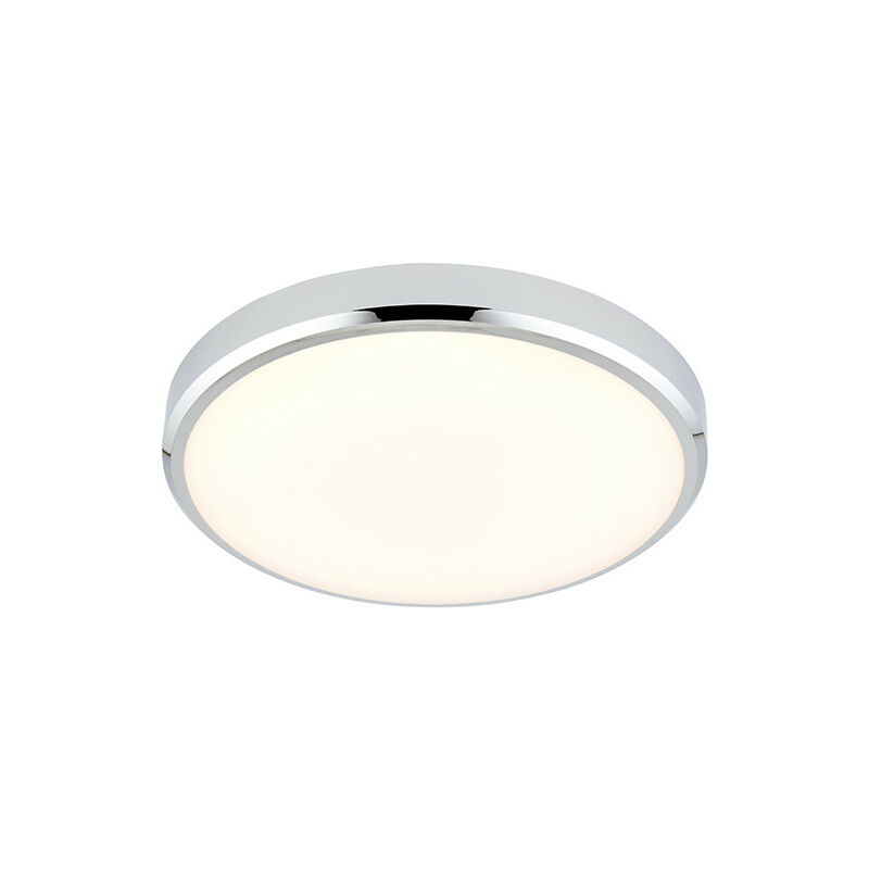 Saxby Cobra CCT Bathroom Round 15W LED Flush Chrome Ceiling Light, IP44