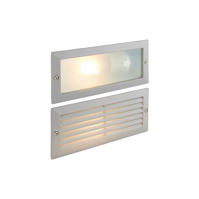 Saxby Eco - 1 Light Outdoor Recessed Light Textured Grey, Frosted Glass IP44, E27