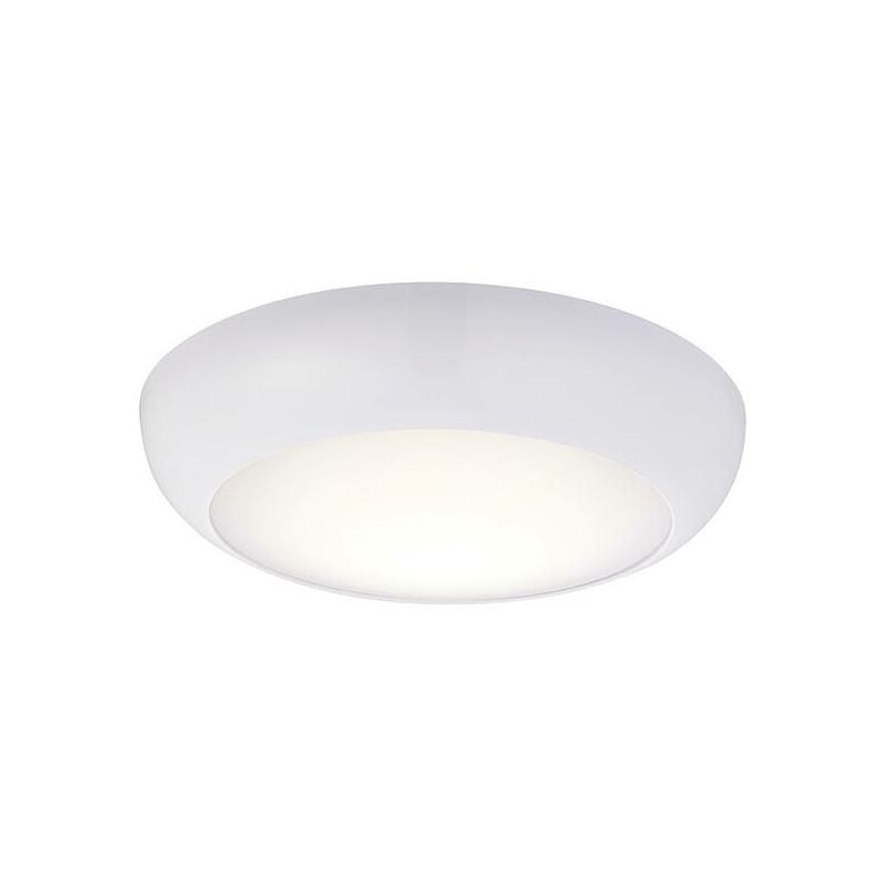 Saxby Lighting - Saxby Forca Microwave - Integrated LED Outdoor Flush Light Gloss White, Opal IP65