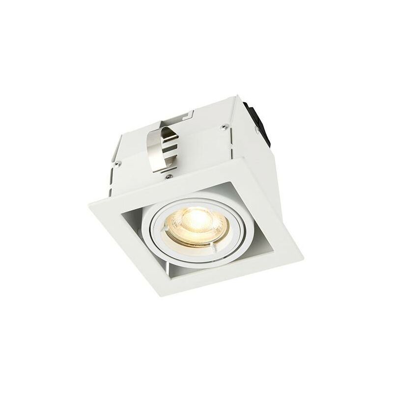 Image of Saxby Lighting - Saxby Garrix - Faretto da incasso a led singolo inclinabile bianco opaco