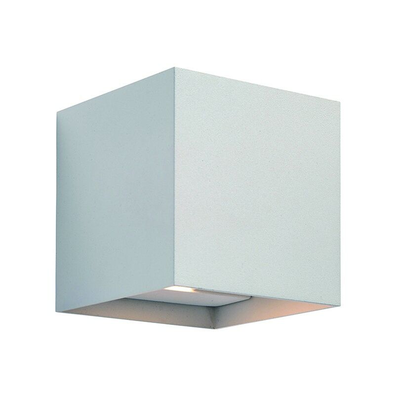 Image of Saxby Lighting - Saxby Glover cct - Outdoor Up Down Wall 2 Light Wall IP44 5W Vernice Bianca Opaca