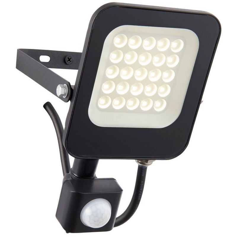 Saxby Guard pir Override 20W IP65 20W Outdoor Flood Light Matt Black Paint