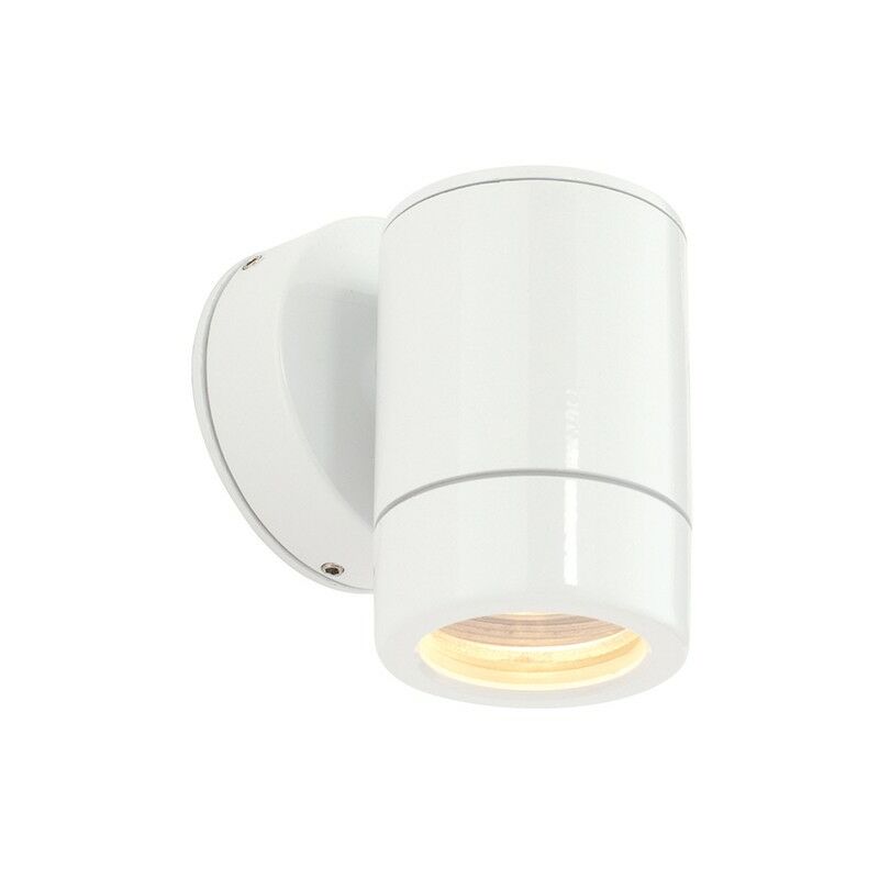 

Odyssey - Aplique Exterior IP65 7W Pintura Blanca Brillo y Cristal Transparente 1 Luz Regulable IP65 - GU10 - Saxby Lighting