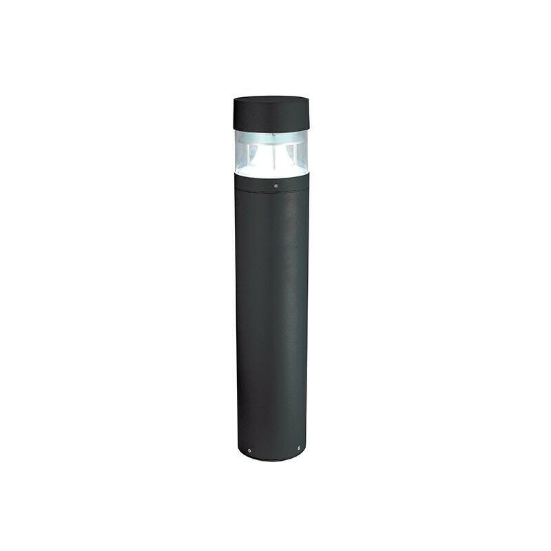Zone - Outdoor Bollard IP65 12.3W Textured Black Paint & Clear - Saxby Lighting