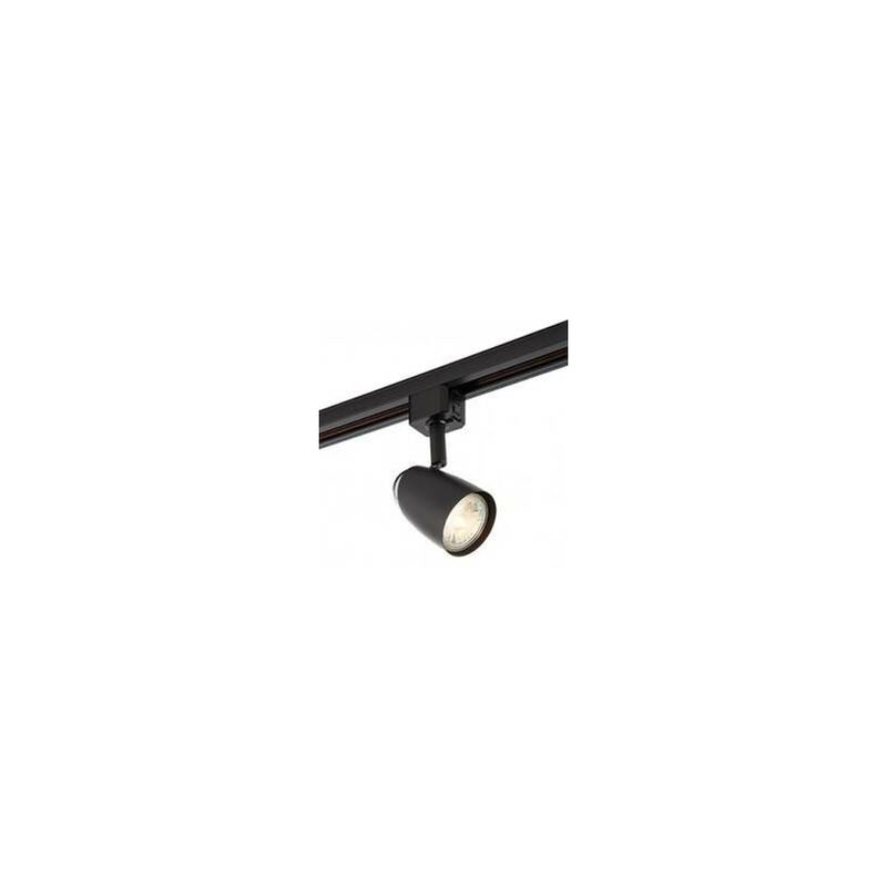 

Saxby Monte - 1 faro de carril de luz solo negro mate, placa cromada, GU10