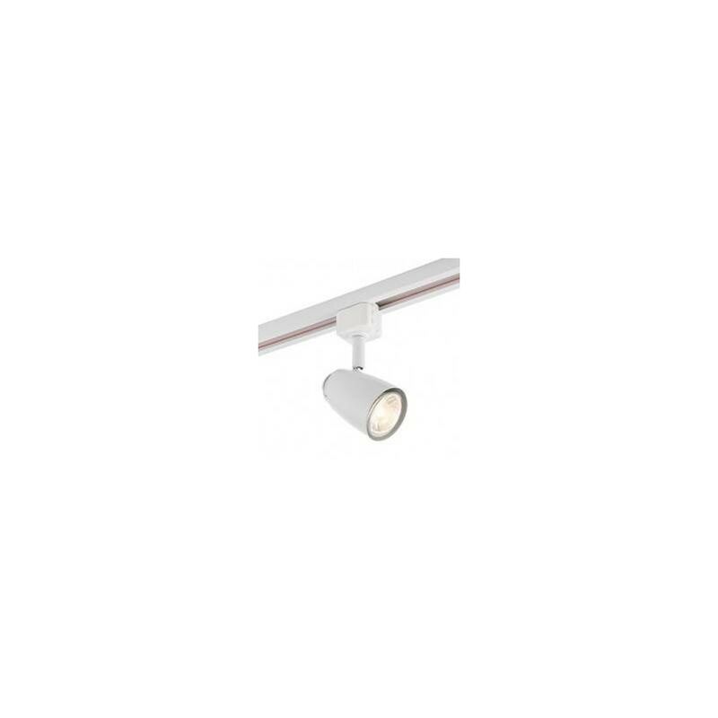 

Saxby Lighting - Saxby Monte - 1 faro de riel de luz solo blanco brillante, placa cromada, GU10