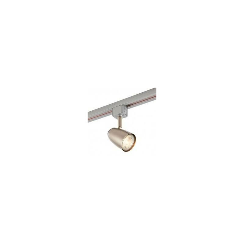 

Saxby Lighting - Saxby Monte - 1 faro de riel de luz solo efecto de cromo satinado, placa de cromo, GU10