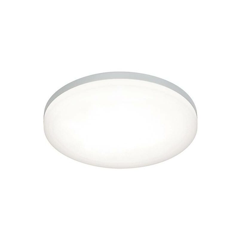 Saxby Noble - Integrated led 1 Light Bathroom Flush Light Opal, Silver IP44