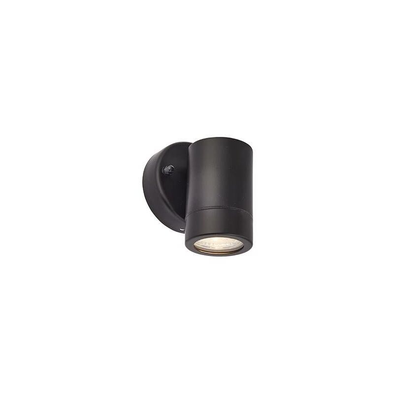 Image of Saxby Lighting - Saxby Palin - Applique da esterno 1 luce nero opaco, vetro IP44, GU10