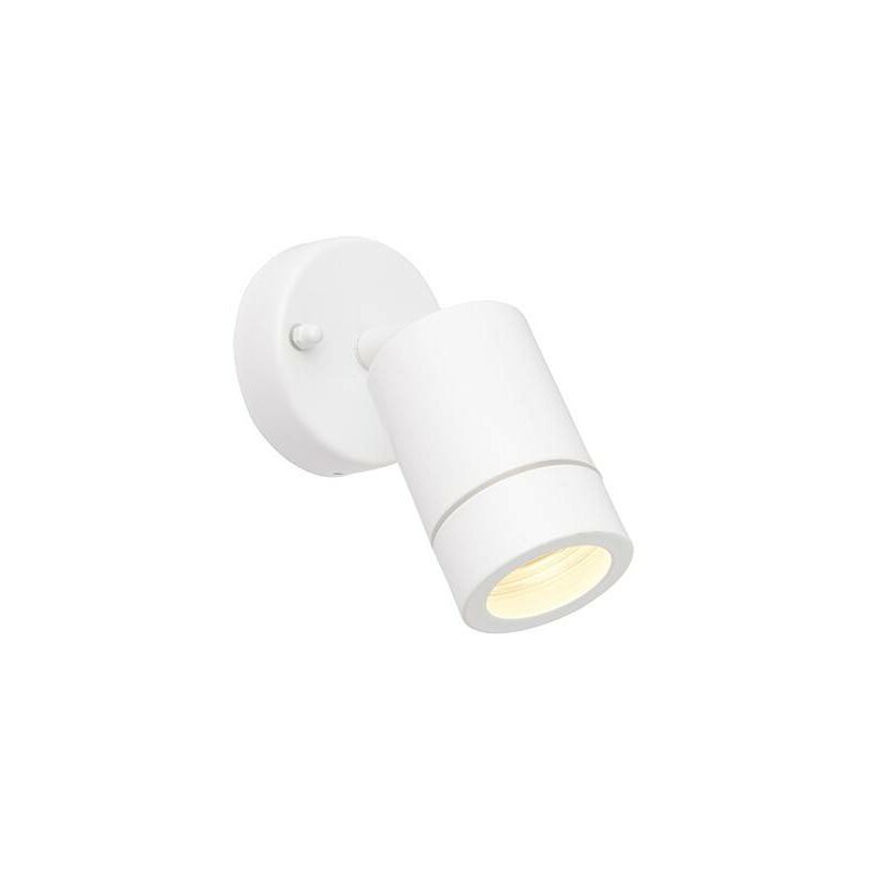Image of Saxby Lighting - Saxby Palin - Faretto da esterno bianco lucido, vetro IP44, GU10