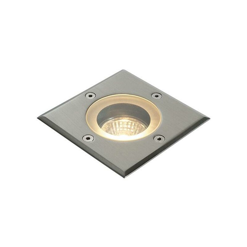 Saxby Lighting - Saxby Pillar - 1 Light Outdoor Recessed Light Marine Grade Brushed Stainless Steel, Glass IP65, GU10