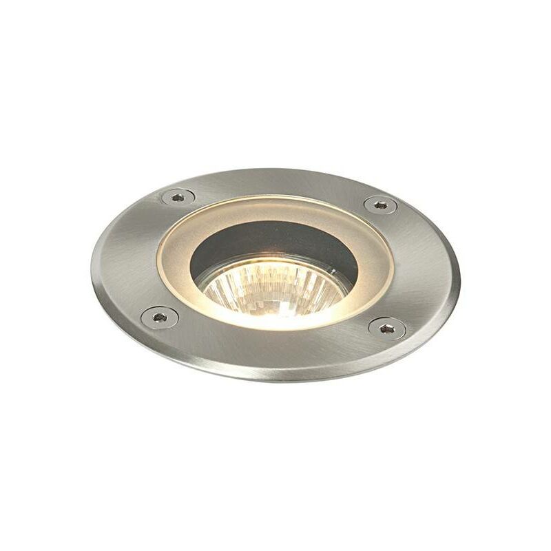 Saxby Pillar - 1 Light Outdoor Recessed Light Marine Grade Brushed Stainless Steel, Glass IP65, GU10