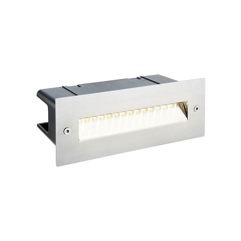 Image of Saxby Seina - Luce da incasso per esterni a LED integrata in acciaio inossidabile spazzolato di grado marino, satinato IP44
