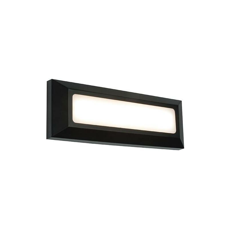 Saxby Severus - Integrated LED 1 Light Outdoor Wall Light Black Abs Plastic, Frosted IP65