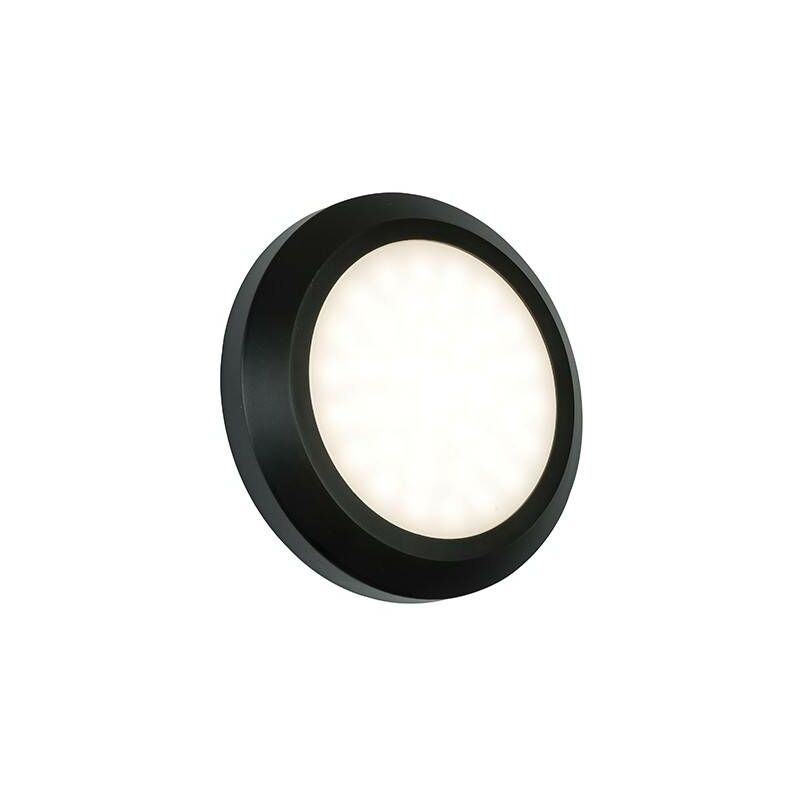 Saxby Severus - Integrated LED 1 Light Outdoor Wall Light Black Abs Plastic, Frosted IP65