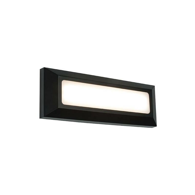 Saxby Severus - Integrated led 1 Light Outdoor Wall Light Black Abs Plastic, Frosted IP65