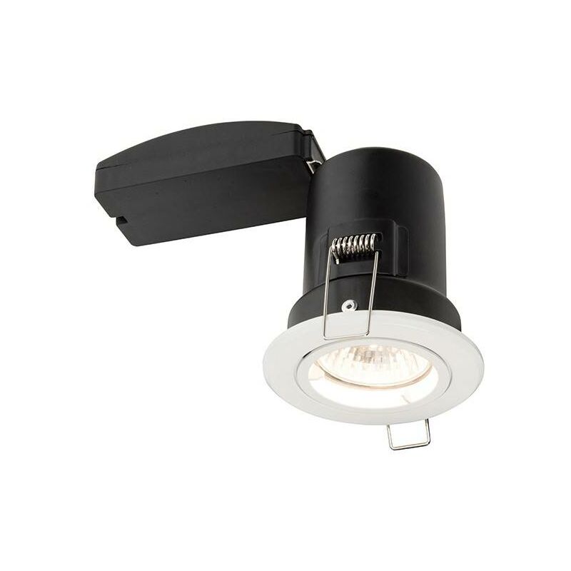 Image of Saxby Lighting - Saxby Shieldplus Mv - Downlight da incasso a 1 luce Fire Rated bianco opaco, GU10