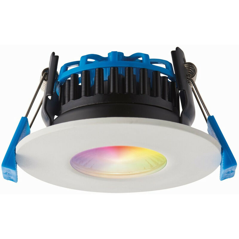Saxby Lighting - Saxby Smart Downlight Encastrable Extérieur Shieldpro rgbw IP65 8W Peinture Blanc Mat