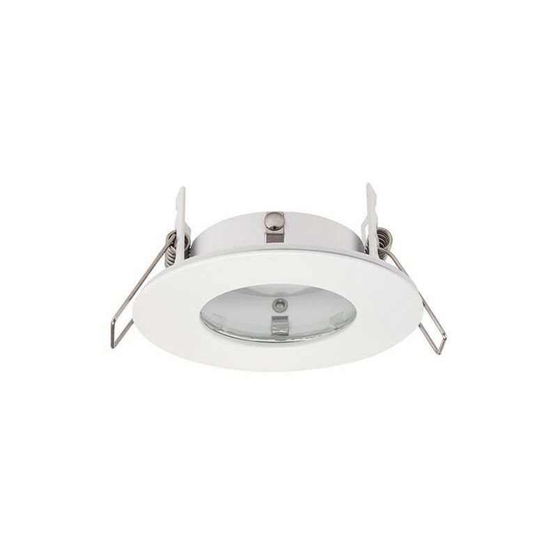 Saxby Speculo - LED Fire Rated 1 Light Bathroom Recessed Light Matt White, Glass IP65