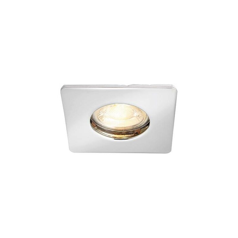 Saxby Speculo - Plaque de chrome de Downlight encastrée de salle de bains à 1 lumière évaluée au feu de LED, verre IP65
