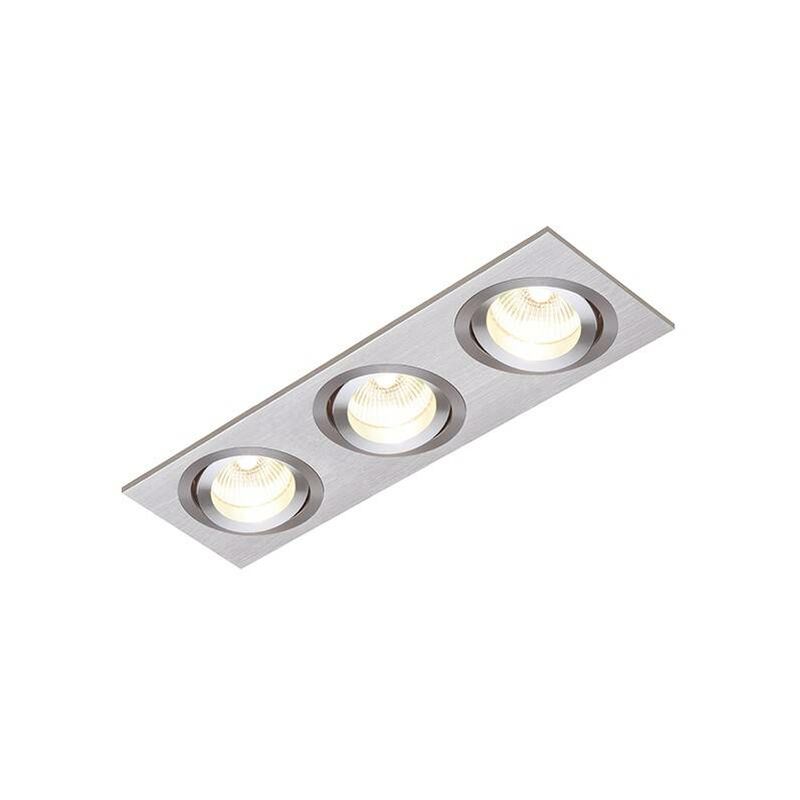 Saxby Lighting - Saxby Tetra - 3 Lichteinbau Downlight Gebürstetes Silber eloxiert, GU10