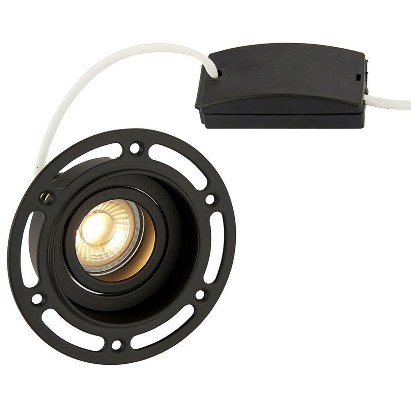 Image of Saxby Lighting - Saxby Trimless Downlight - Faretto da incasso rotondo nero 7W vernice nera opaca