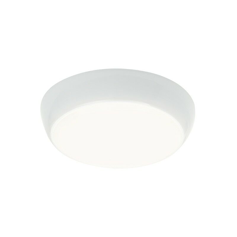 Saxby Vigor LED microwave - Flush Ceiling Light 325mm Round Flush IP44 16W Gloss White