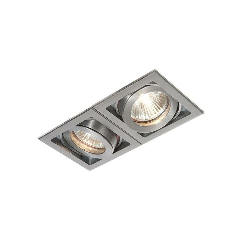 Saxby Xeno - 2 Light Recessed Downlight Aluminium, GU10