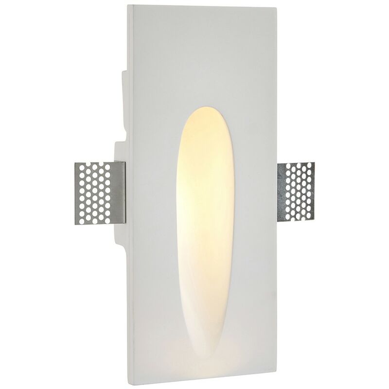 Saxby Zeke - Recessed Wall Light Trimless Rectangular 1.5W White Plaster