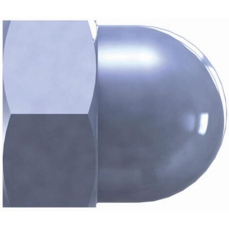 SB Hutmuttern verz 8 mm Paket 100 Stück Stahl, verzinkt, blau passiviert, verpackt a 100
