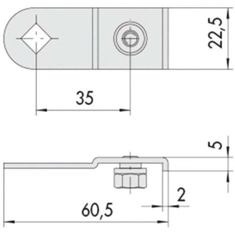 Sbalzo Aste Mm 60,5 Pz 2 06418-00-0 Cisa