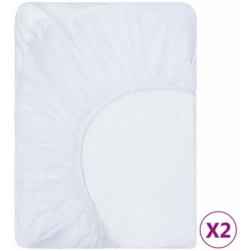 

Sabanas bajeras impermeables 2 uds algodon blanco 200x200 cm